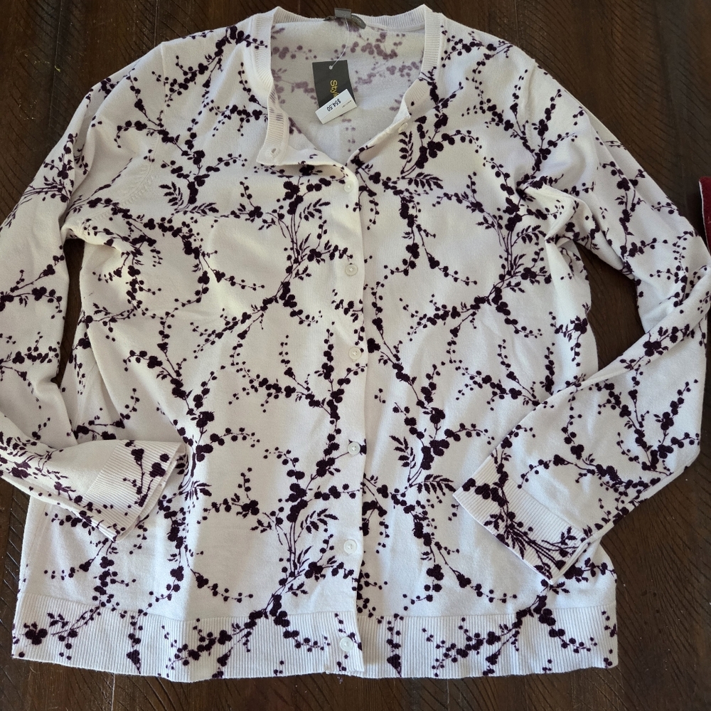Floral Button-Up Cardigan